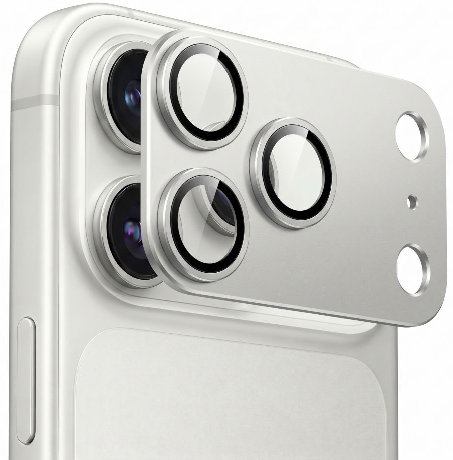 Προστατευτική μεμβράνη κάμερας πίσω Tech-Protect CamFull Fit+ για Apple iPhone 18 Pro, ασφαλισμένο γυαλί, ασημί