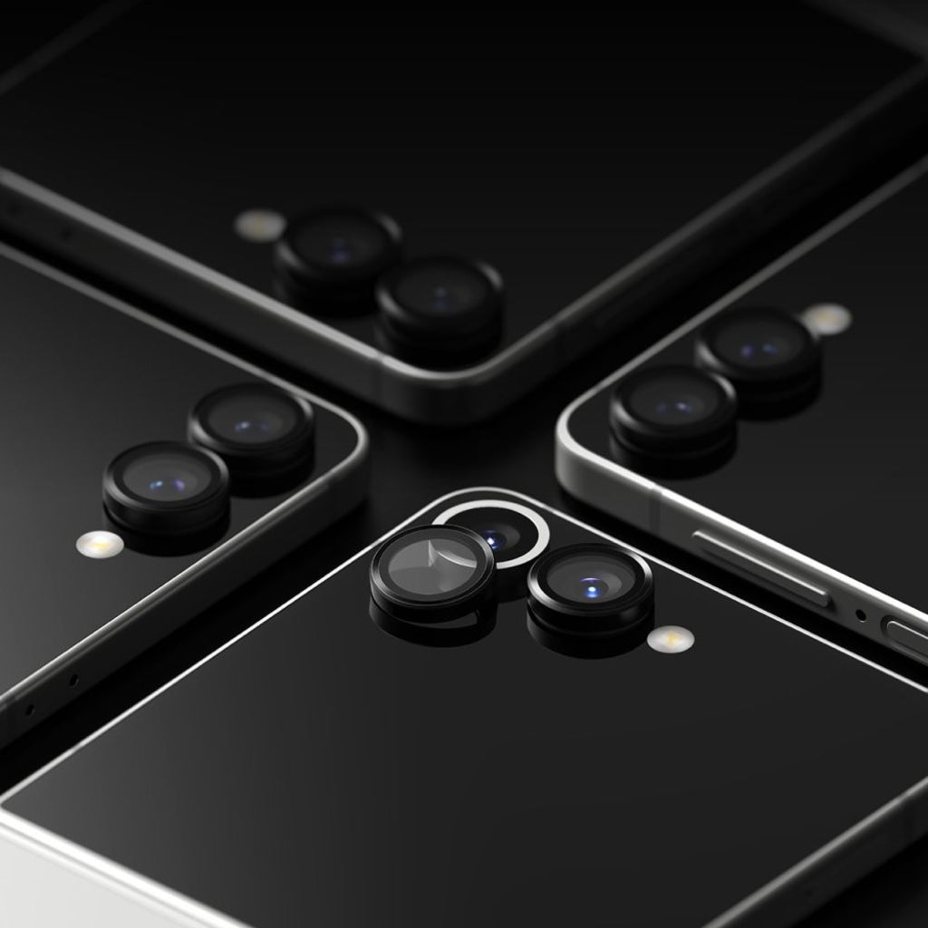 Προστατευτική Μεμβράνη Κάμερας Πίσω Ringke για Samsung Galaxy Z Flip7 F766, Ενισχυμένο Γυαλί, Σετ 2 τεμαχίων, Μαύρη