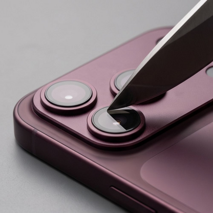 Προστατευτική μεμβράνη κάμερας πίσω Tech-Protect CamFull Fit+ για Apple iPhone 18 Pro Max, ασφαλισμένο γυαλί, βυσσινί