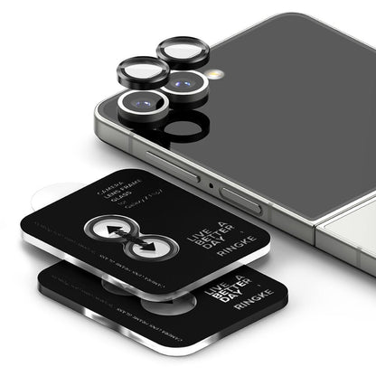 Προστατευτική Μεμβράνη Κάμερας Πίσω Ringke για Samsung Galaxy Z Flip7 F766, Ενισχυμένο Γυαλί, Σετ 2 τεμαχίων, Μαύρη