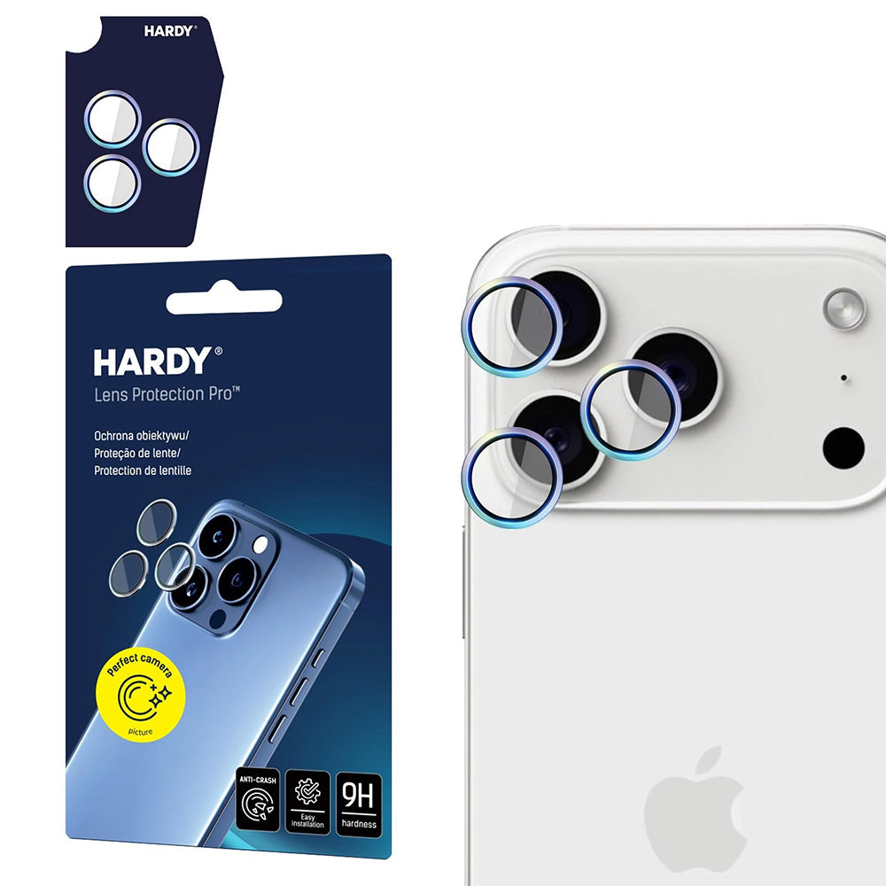 Προστατευτική Μεμβράνη Κάμερας Πίσω 3MK Hardy Protection Pro για Apple iPhone 17 Pro Max / 17 Pro, Ενισχυμένο Γυαλί, Πολύχρωμο
