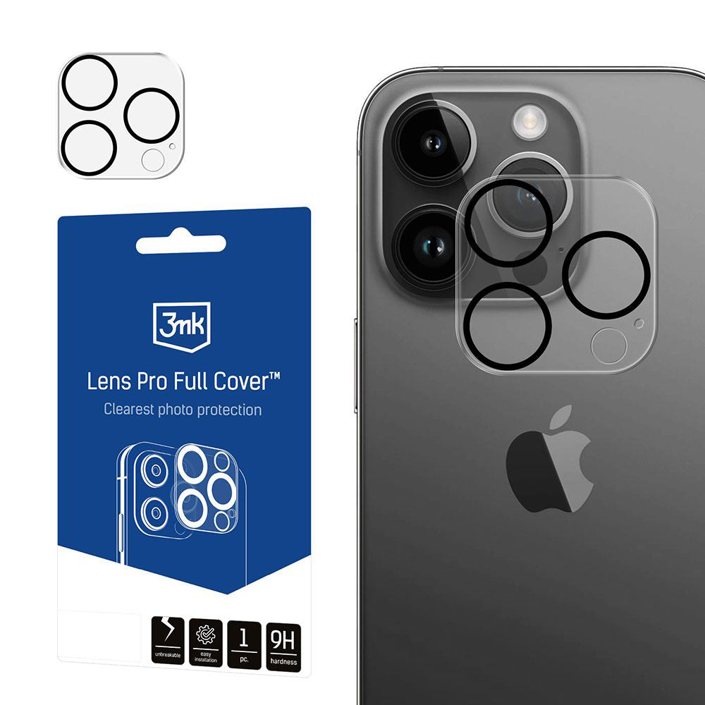 Προστατευτική μεμβράνη κάμερας πίσω 3MK Pro Full Cover για Apple iPhone 13 Pro, Ενισχυμένο γυαλί, Διαφανές