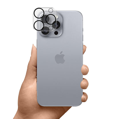 Προστατευτική μεμβράνη κάμερας πίσω 3MK Pro Full Cover για Apple iPhone 16 Pro Max / 16 Pro, Ενισχυμένο γυαλί, Μαύρο