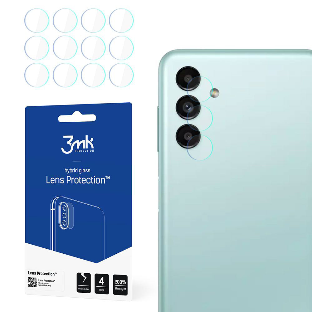 Προστατευτική μεμβράνη πίσω κάμερας 3MK Protection για Samsung Galaxy A13 5G A136, Ευέλικτο γυαλί, Σετ 4 τεμαχίων, Διαφανές