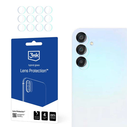 Προστατευτική μεμβράνη πίσω κάμερας 3MK Protection για Samsung Galaxy A15 5G A156, Ευέλικτο γυαλί, Σετ 4 τεμαχίων, Διαφανές