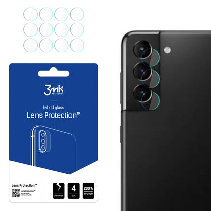 Προστατευτική μεμβράνη πίσω κάμερας 3MK Protection για Samsung Galaxy S21 5G G991, Ευέλικτο γυαλί, Σετ 4 τεμαχίων, Διαφανές