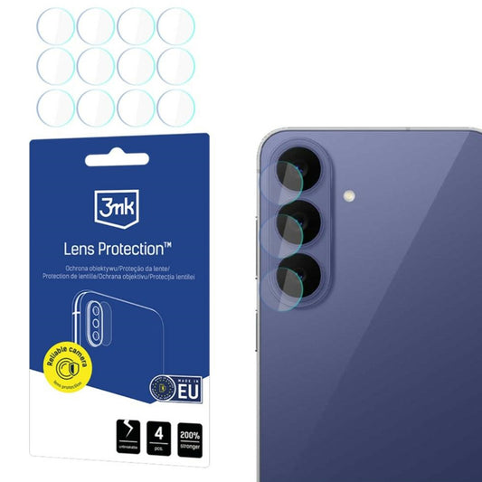 Προστατευτικό τζαμιού πίσω κάμερας 3MK Protection για Samsung Galaxy S26 FE S741, Σκληρυμένο Γυαλί, Σετ 4 τεμαχίων, Διάφανο
