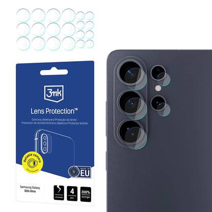 Προστατευτική Μεμβράνη Κάμερας Πίσω 3MK Protection για Samsung Galaxy S26 Ultra S948, Ενισχυμένο Γυαλί, Σετ 4 τεμαχίων, Διαφανής