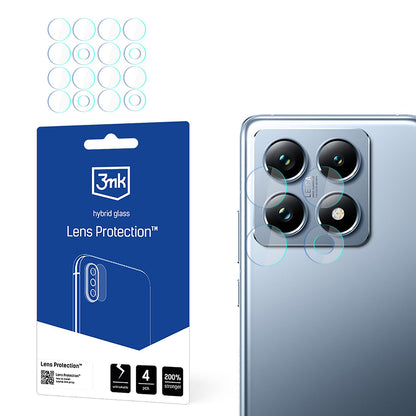 Προστατευτική μεμβράνη πίσω κάμερας 3MK Protection για Xiaomi 14T Pro / 14T, Ευέλικτο γυαλί, Σετ 4 τεμαχίων, Διαφανές