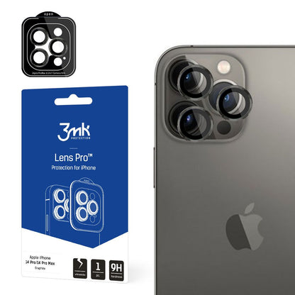 Προστατευτική μεμβράνη πίσω κάμερας 3MK Protection Pro για Apple iPhone 14 Pro Max / 14 Pro, Ασφαλισμένο γυαλί, Γκρι