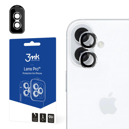 Προστατευτική μεμβράνη πίσω κάμερας 3MK Protection Pro για Apple iPhone 16 Plus / 16, Ασφαλισμένο γυαλί, Ασημί