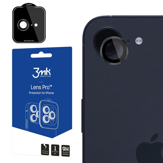 Προστατευτική μεμβράνη πίσω κάμερας 3MK Protection Pro για Apple iPhone 17e / 16e, Ασφαλισμένο γυαλί, Διαφανές