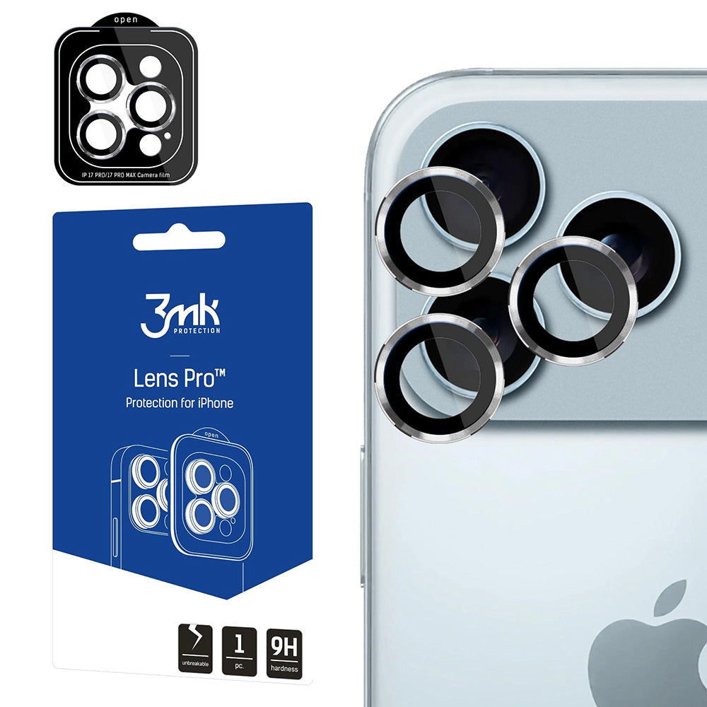 Προστατευτική Μεμβράνη Κάμερας Πίσω 3MK Protection Pro για Apple iPhone 17 Pro Max / 17 Pro, Ενισχυμένο Γυαλί, Ασημί