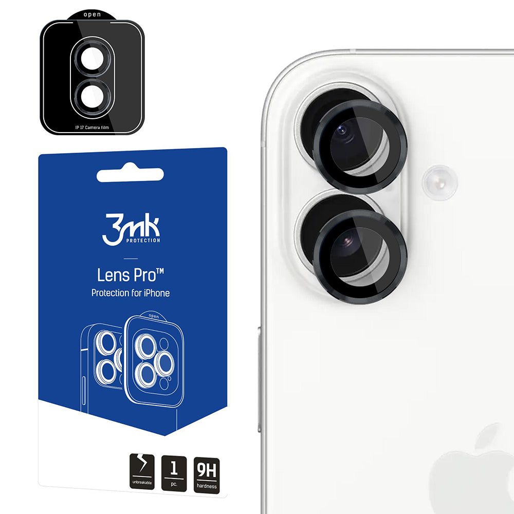 Προστατευτική Μεμβράνη Κάμερας Πίσω 3MK Protection Pro για Apple iPhone 17, Ενισχυμένο Γυαλί, Μαύρη