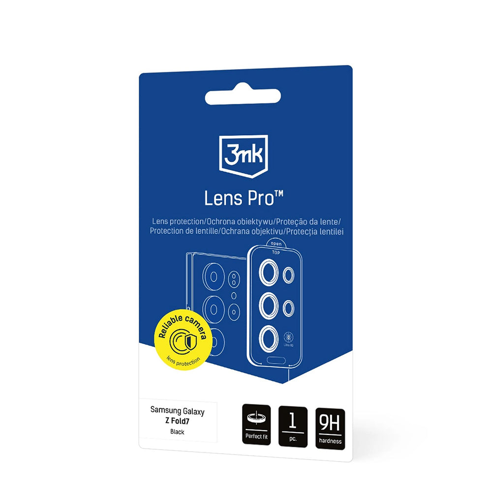 Προστατευτική μεμβράνη πίσω κάμερας 3MK Protection Pro για Samsung Galaxy Z Fold7 F966, Ασφαλισμένο γυαλί, Διαφανές