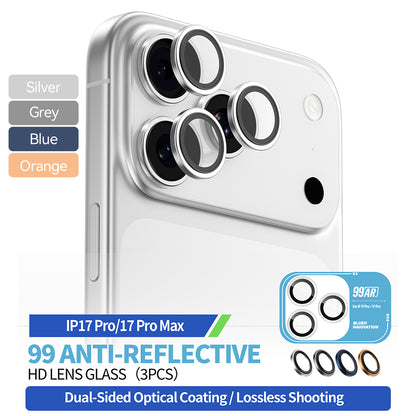 Προστατευτική Μεμβράνη Πίσω Κάμερας Blueo 99 Anti-Reflective HD για Apple iPhone 17 Pro Max / 17 Pro, Ενισχυμένο Γυαλί, Πορτοκαλί