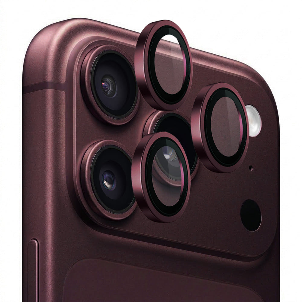 Blueo 99 Anti-Reflective HD Rear Camera Protector for Apple iPhone 18 Pro / 18 Pro Max, Tempered Glass, Burgundy