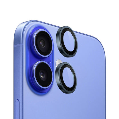 Προστατευτική μεμβράνη για πίσω κάμερα Blueo Metal Frame για Apple iPhone 16 Plus / 16, Ενισχυμένο γυαλί, Μπλε