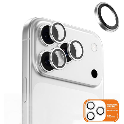 Προστατευτική Μεμβράνη Κάμερας Πίσω Blueo Metal Frame για Apple iPhone 17 Pro Max / 17 Pro, Ενισχυμένο Γυαλί, Ασημί