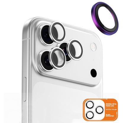 Προστατευτική Μεμβράνη Κάμερας Πίσω Blueo Metal Frame για Apple iPhone 17 Pro Max / 17 Pro, Ενισχυμένο Γυαλί, Πολύχρωμη