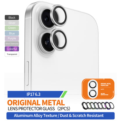 Προστατευτική Μεμβράνη Κάμερας Πίσω Blueo Metal Frame για Apple iPhone 17, Ενισχυμένο Γυαλί, Μπλε