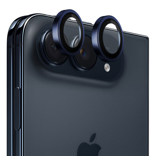 Προστατευτικό κάλυμμα πίσω κάμερας Blueo Metal Frame για Apple iPhone Duo, Tempered Glass, Μπλε
