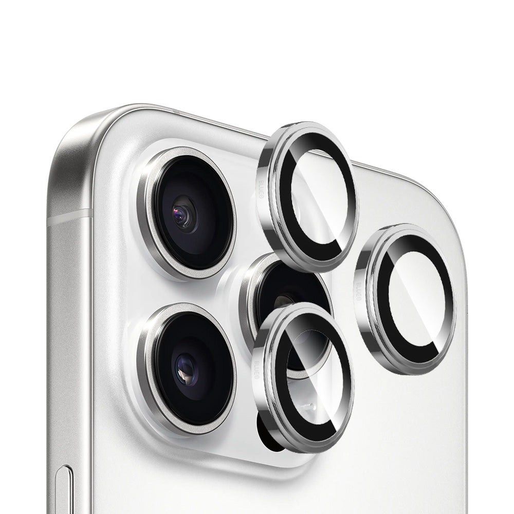 Προστατευτική μεμβράνη πίσω κάμερας Blueo Sapphire Crystal για Apple iPhone 16 Pro Max / 16 Pro, Ασφαλισμένο γυαλί, Ασημί