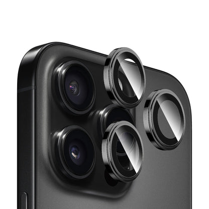 Προστατευτική μεμβράνη πίσω κάμερας Blueo Sapphire Crystal για Apple iPhone 16 Pro Max / 16 Pro, Ασφαλισμένο γυαλί, Μαύρο