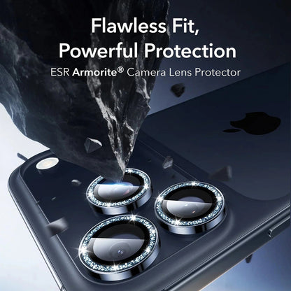 Προστατευτική Μεμβράνη Κάμερας Πίσω ESR Glitter Diamond Armorite για Apple iPhone 17 Pro Max / 17 Pro, Ενισχυμένο Γυαλί, Πλήρης Κόλληση, Μπλε