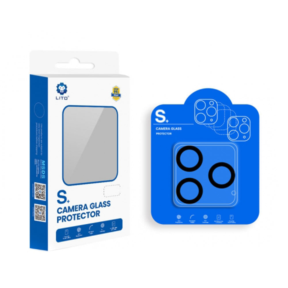 Προστατευτική μεμβράνη πίσω κάμερας Lito S+ για Apple iPhone 14 Pro Max / 14 Pro, Ασφαλισμένο γυαλί, Μαύρο