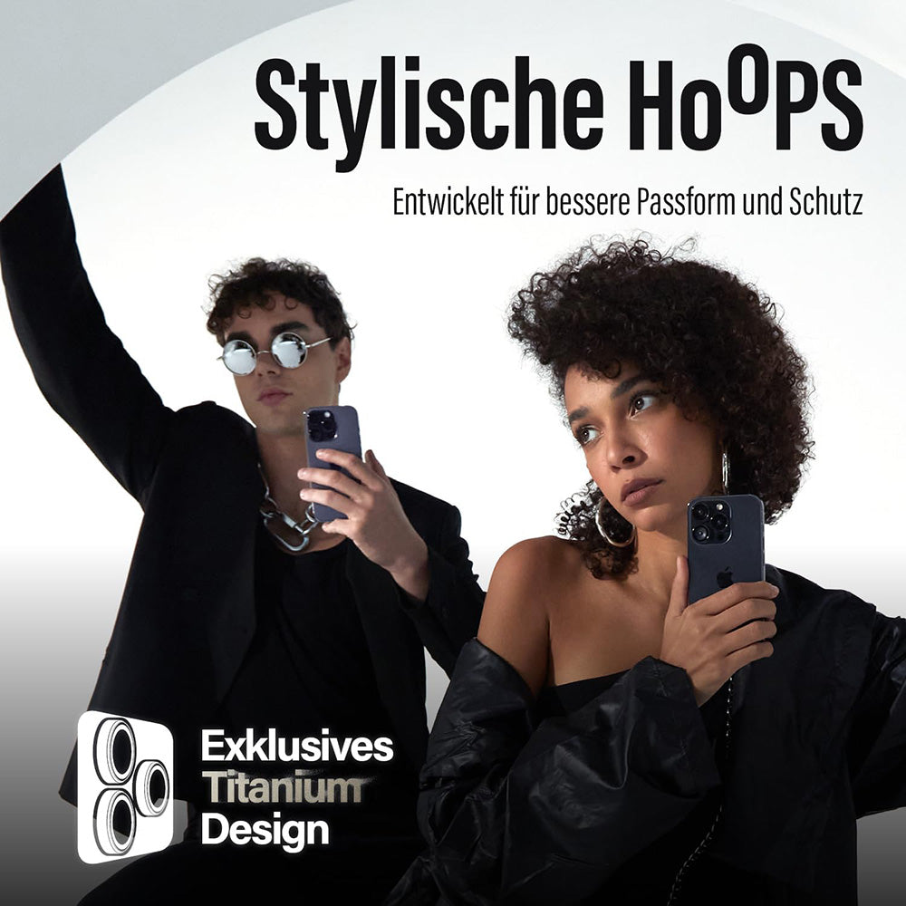 Προστατευτική Μεμβράνη Κάμερας Πίσω PanzerGlass Hoops Glitter για Apple iPhone 17 / 16 Plus / 16, Ενισχυμένο Γυαλί, Χρυσή