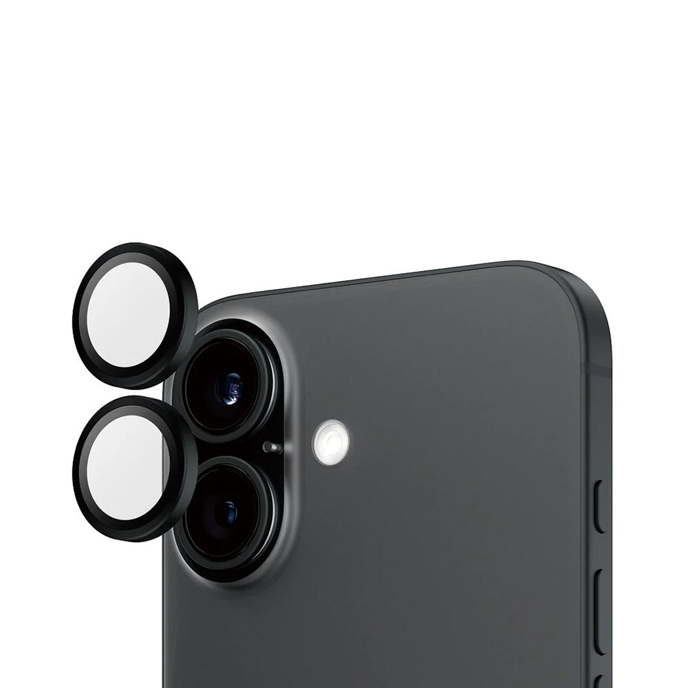 Προστατευτική Μεμβράνη Κάμερας Πίσω PanzerGlass Hoops για Apple iPhone 16 Plus / 16, Ενισχυμένο Γυαλί, Μαύρη