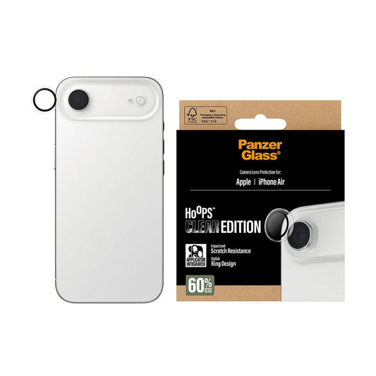 Προστατευτική Μεμβράνη Κάμερας Πίσω PanzerGlass Hoops για Apple iPhone 17 Air, Ενισχυμένο Γυαλί, Διαφανές