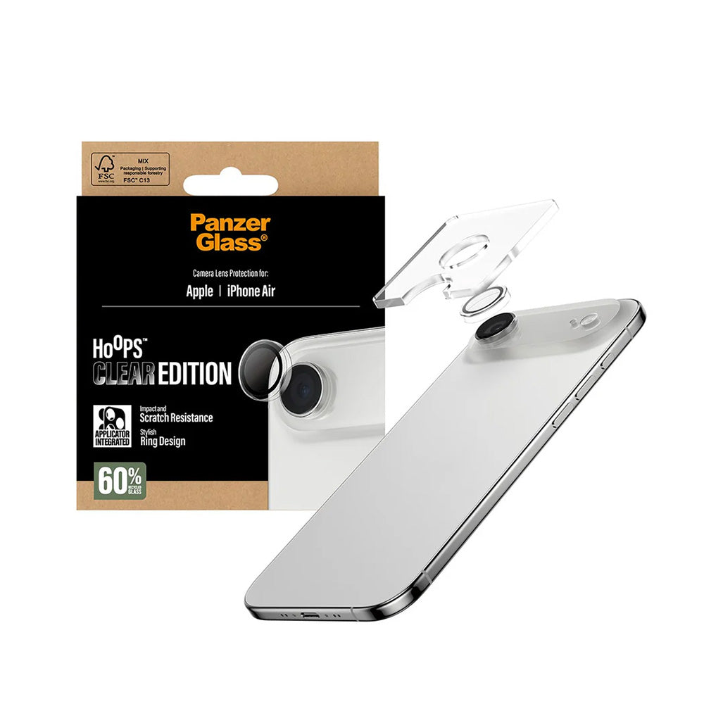 Προστατευτική Μεμβράνη Κάμερας Πίσω PanzerGlass Hoops για Apple iPhone 17 Air, Ενισχυμένο Γυαλί, Διαφανές