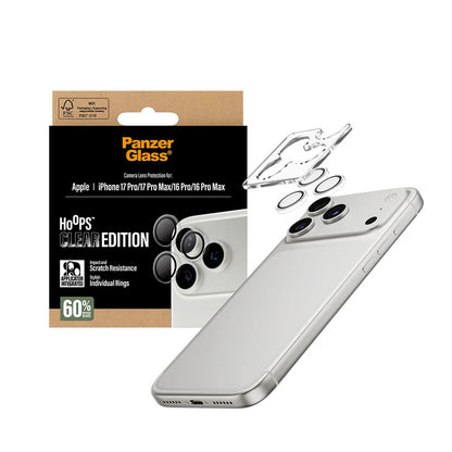 Προστατευτική Μεμβράνη Κάμερας Πίσω PanzerGlass Hoops για Apple iPhone 17 Pro, Ενισχυμένο Γυαλί, Διαφανές