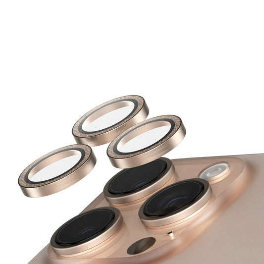 PanzerGlass Safe Rear Camera Protection Film. Glitter for Apple iPhone 16 Pro Max / 16 Pro, Tempered Glass, Gold