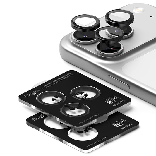 Προστατευτική Μεμβράνη Κάμερας Πίσω Ringke για Apple iPhone 17 Pro Max / 17 Pro, Ενισχυμένο Γυαλί, Μαύρη