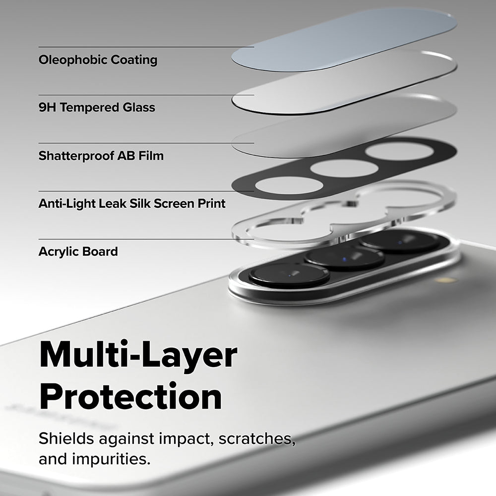 Προστατευτική Μεμβράνη Κάμερας Πίσω Ringke για Samsung Galaxy A57 5G / A37 5G, Ενισχυμένο Γυαλί, Σετ 2 τεμαχίων, Διάφανη