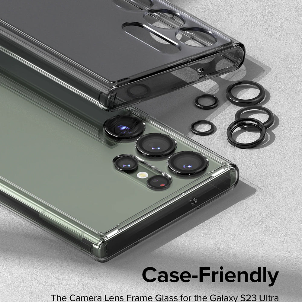 Προστατευτική Μεμβράνη Κάμερας Πίσω Ringke για Samsung Galaxy S23 Ultra S918, Ενισχυμένο Γυαλί, Μαύρη