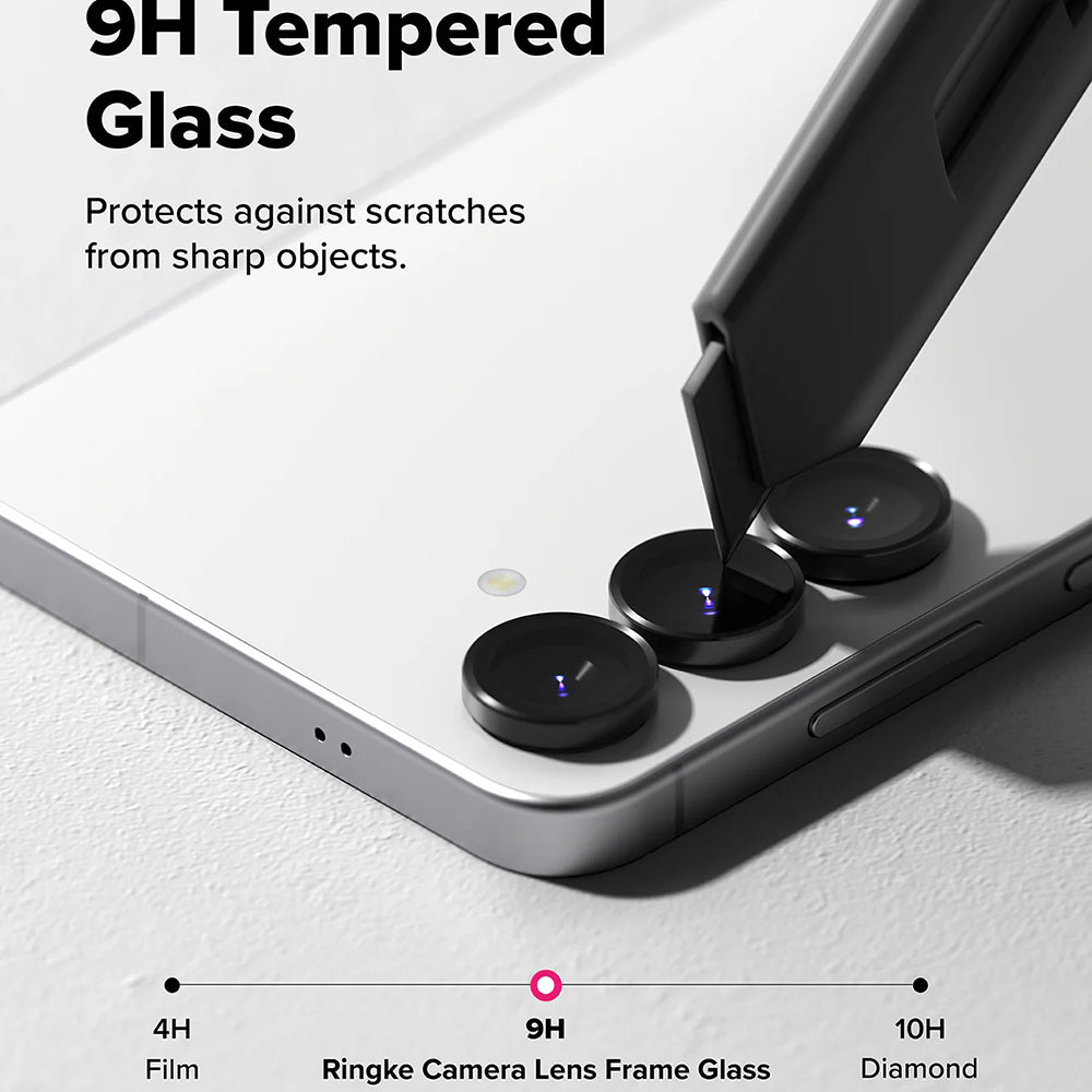 Προστατευτική μεμβράνη πίσω κάμερας Ringke για Samsung Galaxy S25 FE, ασφαλισμένο γυαλί, σετ 2 τεμαχίων, μαύρο