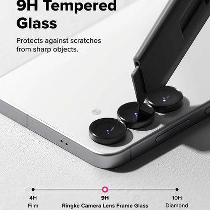 Προστατευτική μεμβράνη πίσω κάμερας Ringke για Samsung Galaxy S25 FE, ασφαλισμένο γυαλί, σετ 2 τεμαχίων, μαύρο