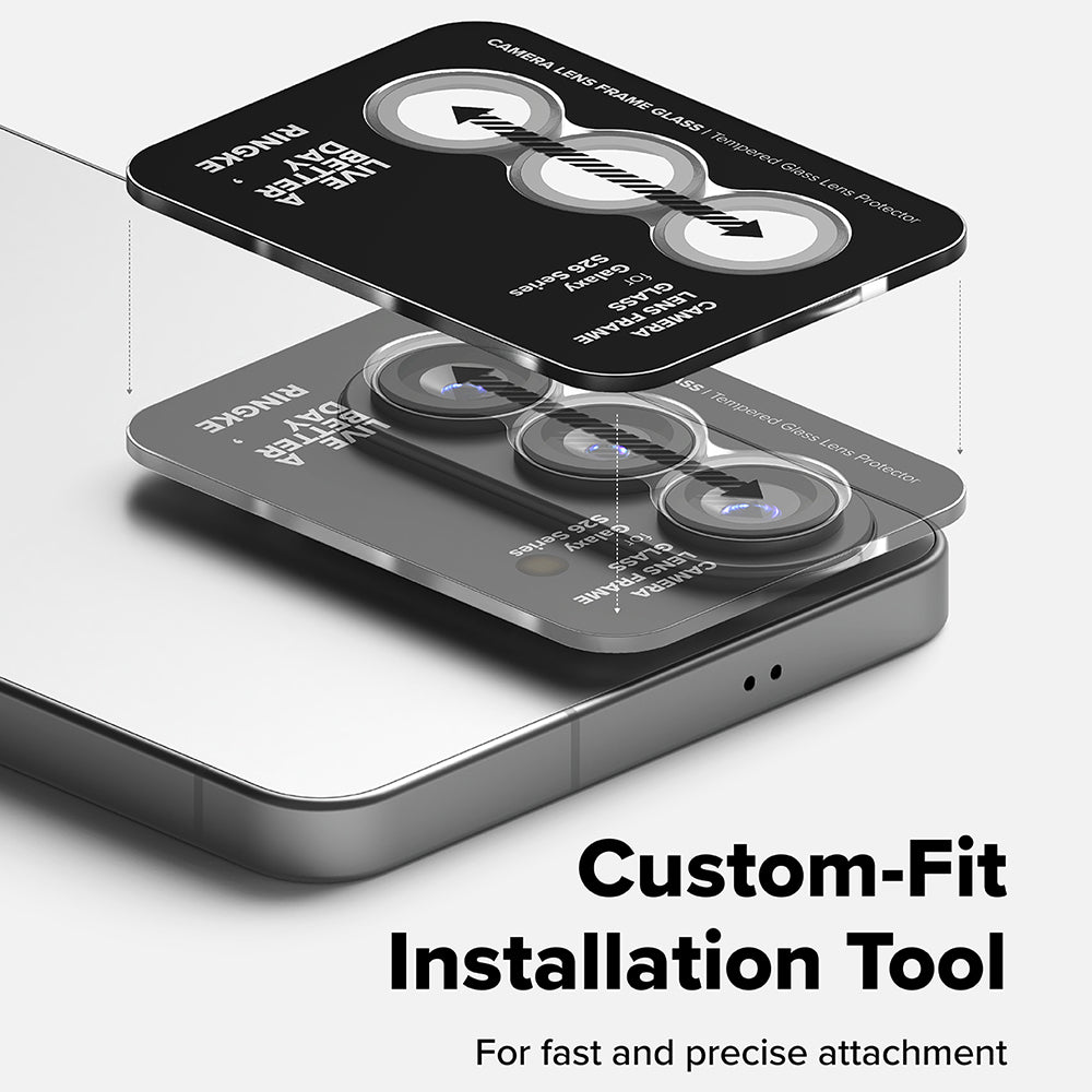 Προστατευτική Μεμβράνη Κάμερας Πίσω Ringke για Samsung Galaxy S26 Plus S947 / S26, Ενισχυμένο Γυαλί, Σετ 2 τεμαχίων, Μαύρη