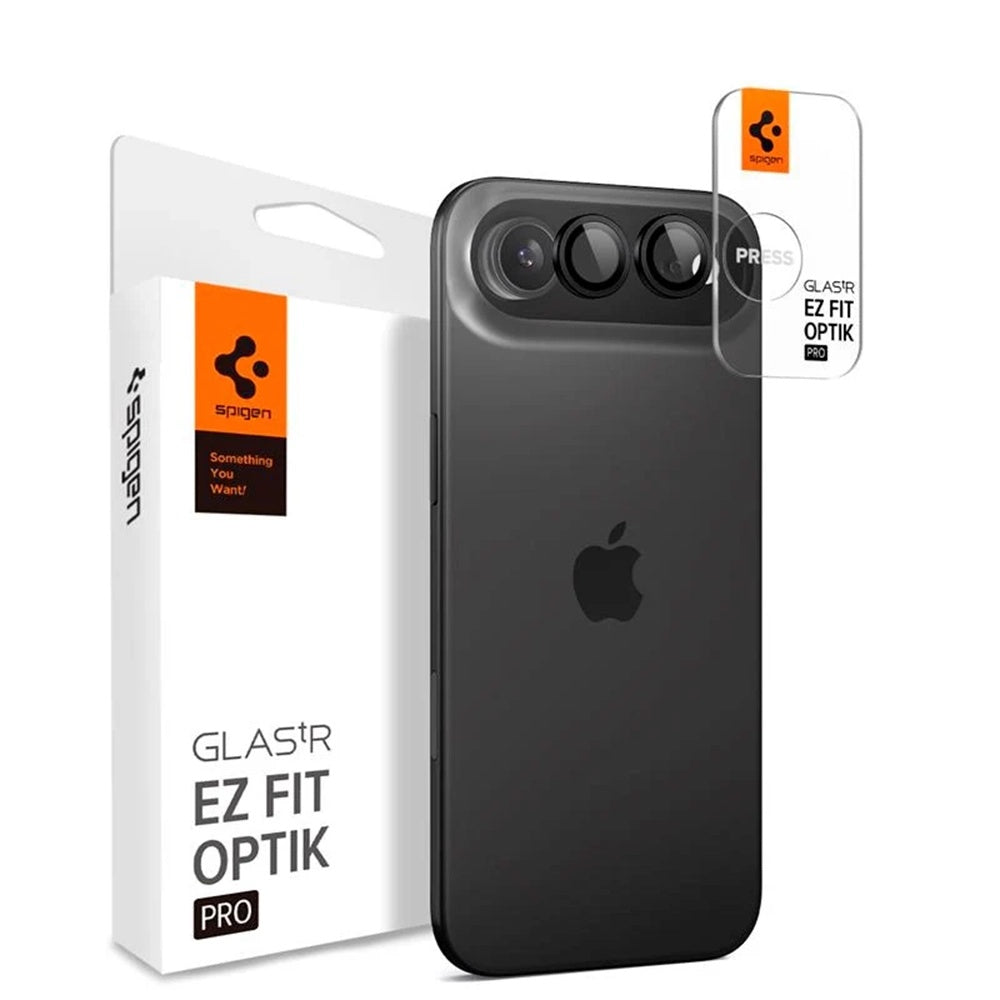 Προστατευτική Μεμβράνη Κάμερας Πίσω Spigen GlastR EZ FIT Optik Pro για Apple iPhone 17 Air, Ενισχυμένο Γυαλί, Σετ 2 τεμαχίων, Μαύρη