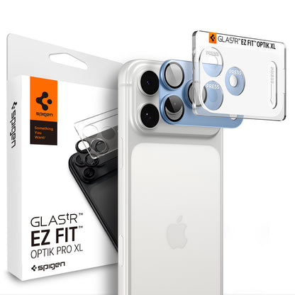 Προστατευτική μεμβράνη πίσω κάμερας Spigen GlastR EZ FIT Optik Pro XL για Apple iPhone 18 Pro Max, Ασφαλισμένο γυαλί, Μπλε AGL12041