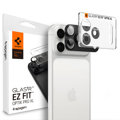 Προστατευτική μεμβράνη πίσω κάμερας Spigen GlastR EZ FIT Optik Pro XL για Apple iPhone 18 Pro Max, σκληρυμένο γυαλί, σκούρο γκρι AGL12039