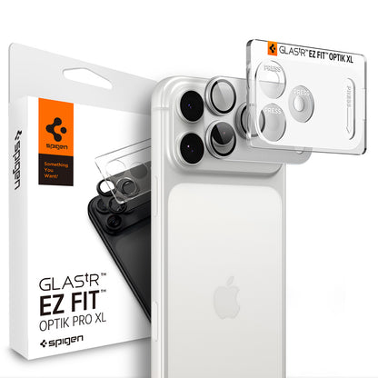 Προστατευτική μεμβράνη πίσω κάμερας Spigen GlastR EZ FIT Optik Pro XL για Apple iPhone 18 Pro, Ασφαλισμένο γυαλί, Ασημί AGL12038
