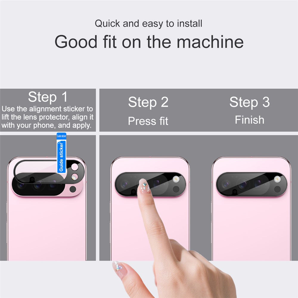 Προστατευτική Μεμβράνη Κάμερας Πίσω Techsuit για Google Pixel 10 Pro, Ενισχυμένο Γυαλί, Μαύρη