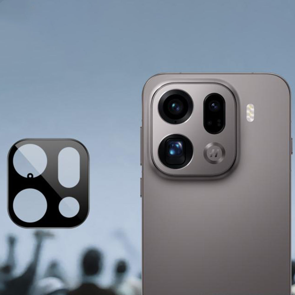 Προστατευτική Μεμβράνη Κάμερας Πίσω Techsuit για Oppo Find X9 Pro, Ενισχυμένο Γυαλί, Μαύρη
