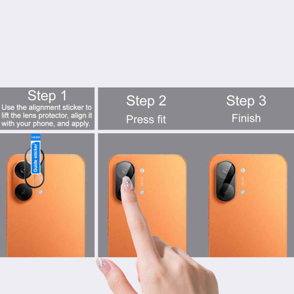 Προστατευτική Μεμβράνη Κάμερας Πίσω Techsuit για Xiaomi Poco X8 Pro, Ενισχυμένο Γυαλί, Μαύρη