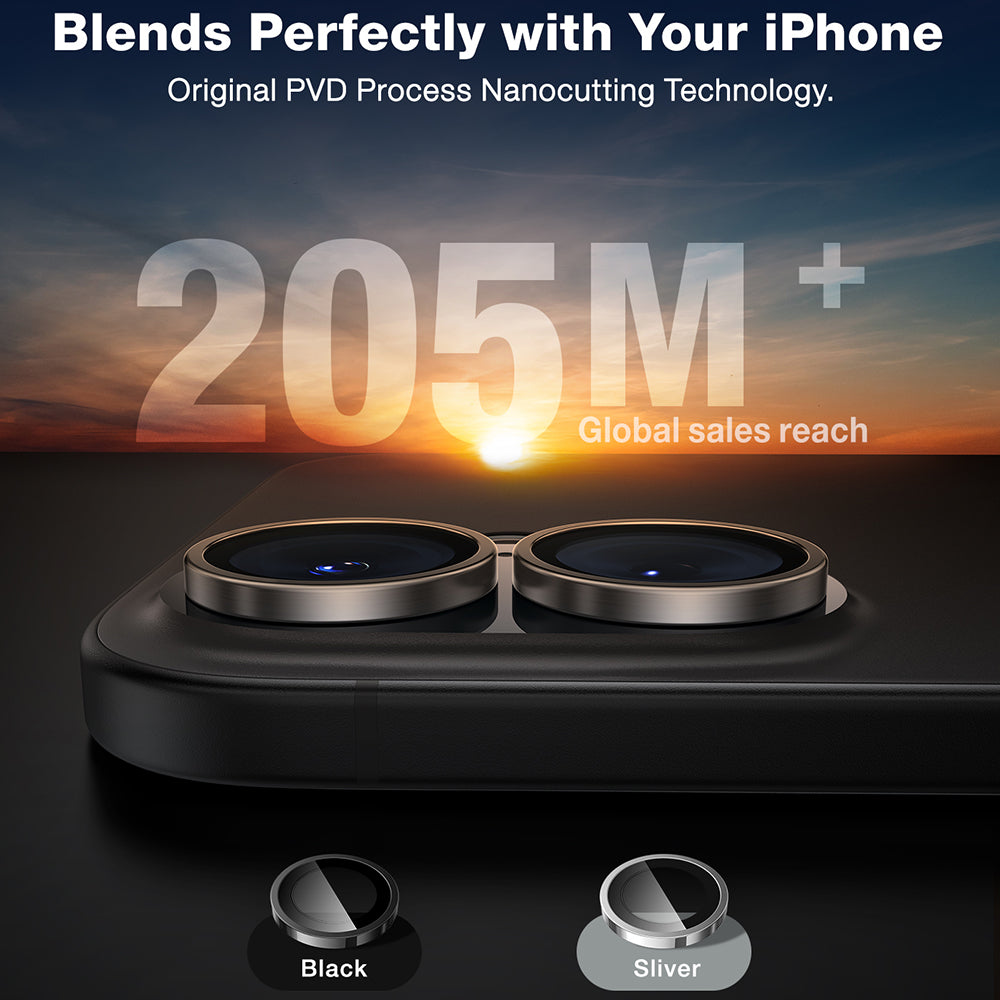 Προστατευτική Μεμβράνη Κάμερας Πίσω Torras Lensguard για Apple iPhone 16 Plus / 16, Ενισχυμένο Γυαλί, Μαύρη